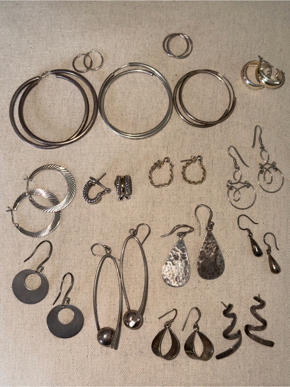 Vintage Sterling Silver Earrings Lot